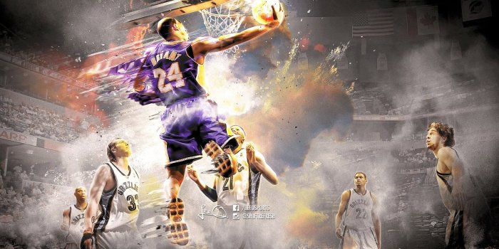 1920x1200 Download wallpapers Kobe Bryant, basketball player, fan art