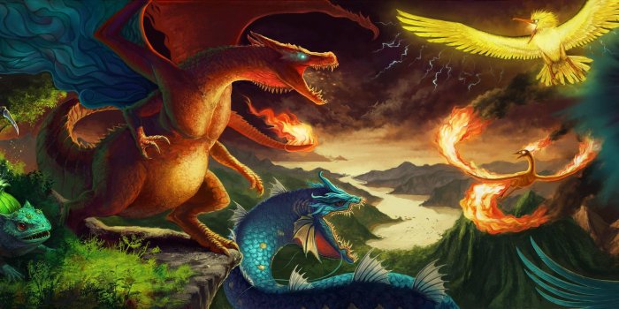 4923x1368 Epic Pokémon Wallpapers