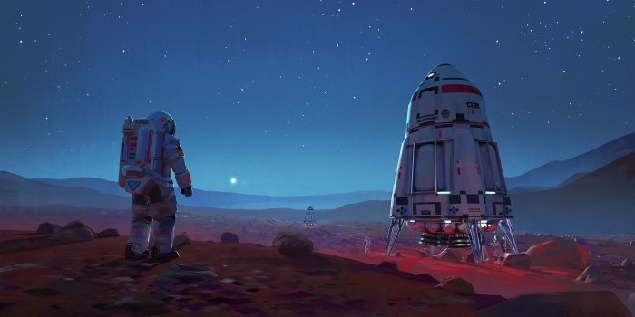 2560x1440 Wallpaper Sci-Fi picture, spaceships, astronaut, stars, space