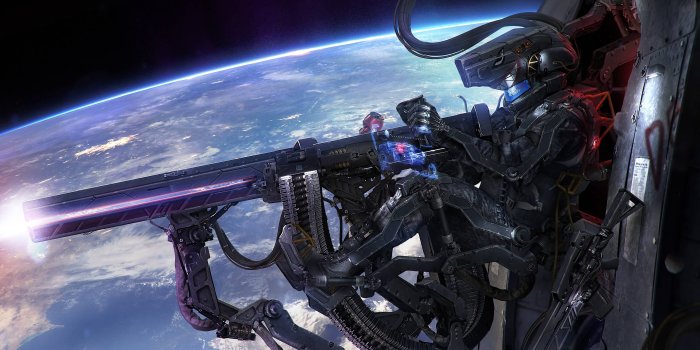 3840x2160 Sci-Fi Space Soldier Weapon 4K #2500