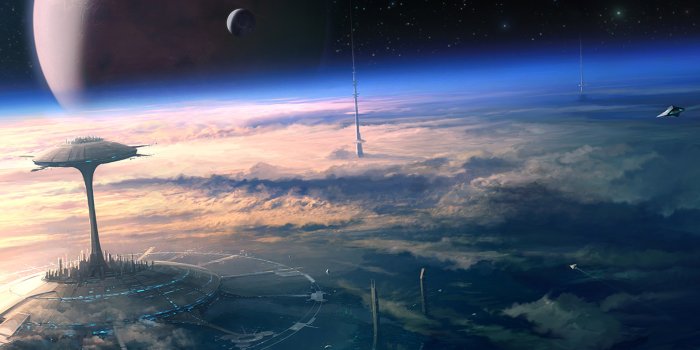 1920x1200 Planet, City, Cloud, Tower, Sci Fi, Landscape, Space Wallpapers