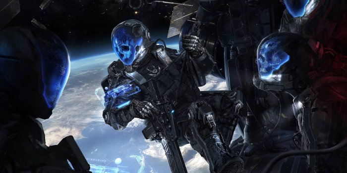 3840x2160 Sci-Fi Skull Soldiers Space 4K #2604