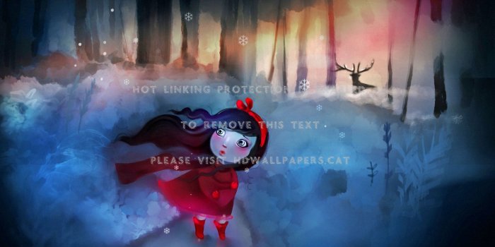 1920x1280 winter's chill girl lost alone frightened