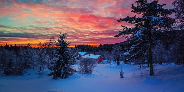 1920x1200 45+ Winter Snow Sunset Wallpapers - Download at WallpaperBro