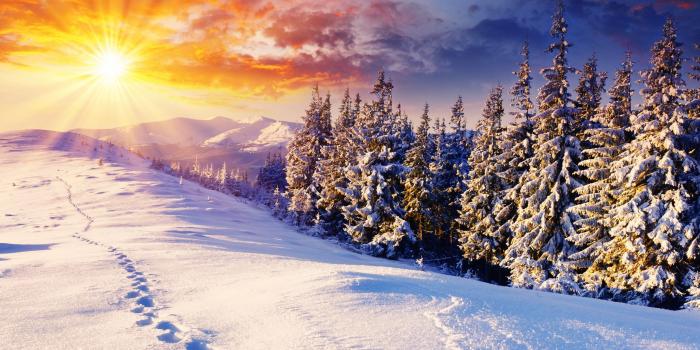 2560x1600 snow sunset | Nature | Winter wallpaper, Winter images, Winter
