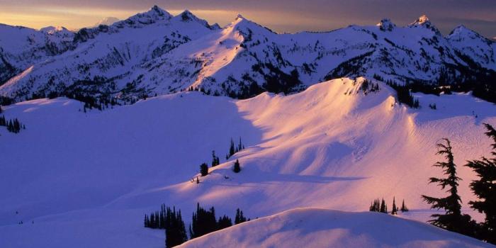 1332x850 Snow Mountain Sunset Wallpaper | Wallpapers Base