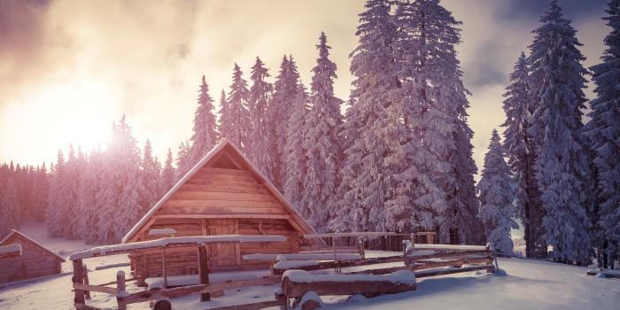 4000x3000 113469 #Pines, #house, #sunset, #HD wallpaper, #4k, #snow | Nature