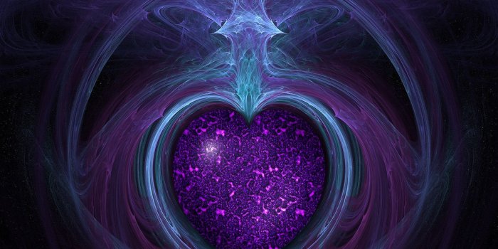 1600x1200 Purple Magic Heart in the Water Wallpaper | Gallery Yopriceville