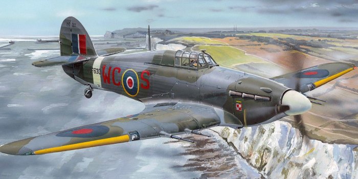 1332x850 Wallpaper figure, art, British single-seat fighter, intruder, Hawker