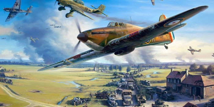 1332x850 Wallpaper Hawker Hurricane, Nicolas Trudgian, British single-seat