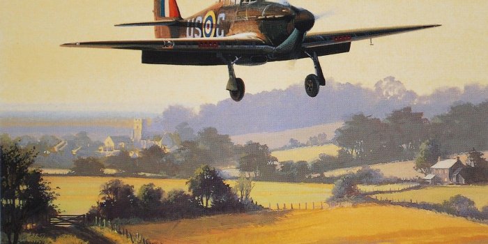 1332x850 Wallpaper the plane, Fighter, painting, Hawker Hurricane, Hurricane