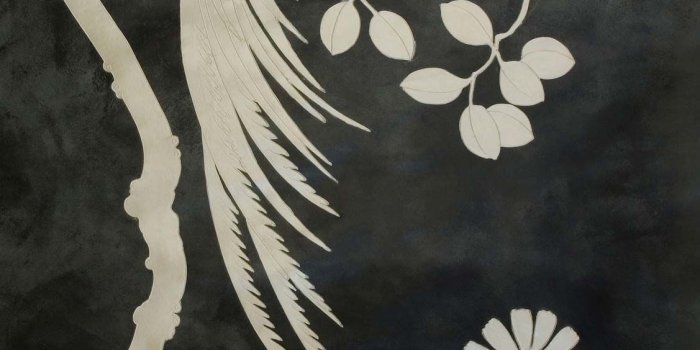 1127x2744 chinon | Fromental chinoiserie wallpaper black + white #drdwallpaper