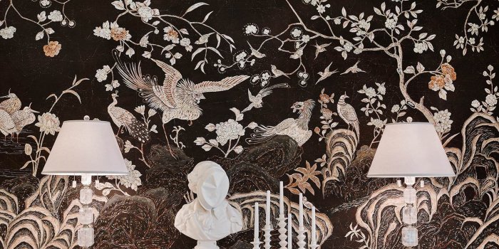 1535x940 Coco Coromandel in Original design colours on custom black painted