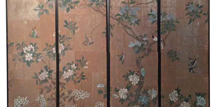 1280x1280 Four Framed Vintage Gracie Chinoiserie Wallpaper Panels