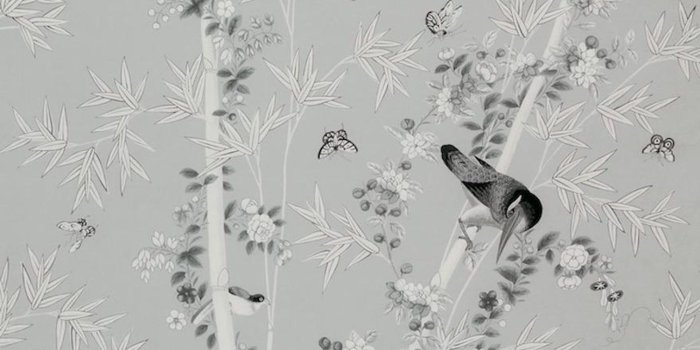 1500x1311 Schumacher Miles Redd Brighton Pavilion Chinoiserie Black White Wallpaper  Panel