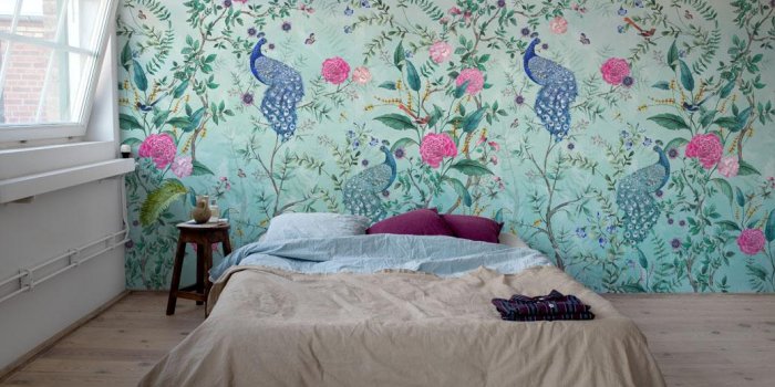 1038x800 Chinoiserie Spring Green - High quality wallpaper [Mr Perswall