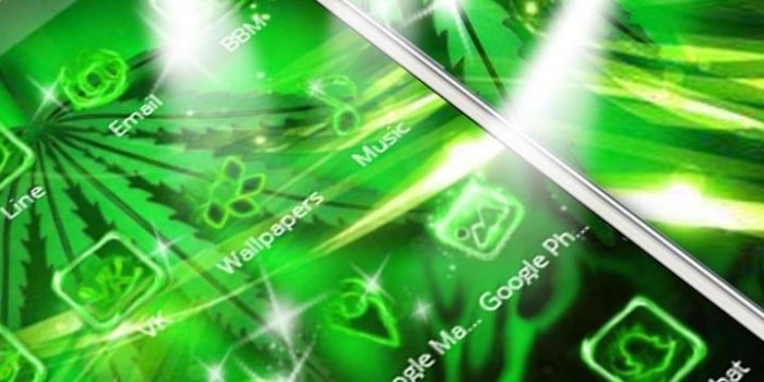 720x1280 Green Fire Weed Skull Theme for Android - APK Download