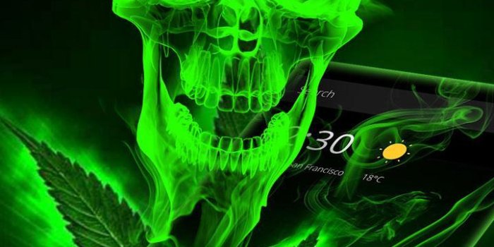 720x1280 Weed Rasta Green Smoking Skull Theme for Android - APK Download