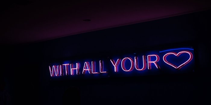 3840x2400 Download wallpaper 3840x2400 inscription, text, wall, neon 4k ultra