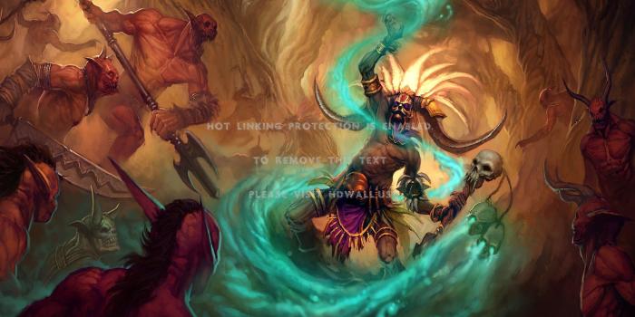 2560x1440 diablo iii witch doctor creatures demons horns magic