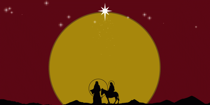 1920x1080 Christmas Night Background. Mary And Joseph Traveling To Bethlehem.  Nativity Star Background Motion Background - Storyblocks Video