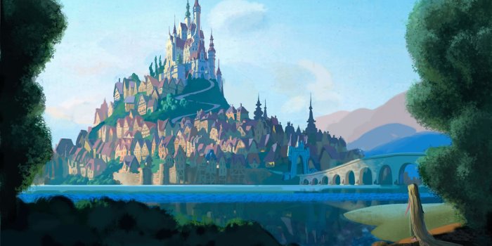 1500x946 Rapunzel's Castle Concept Art from Disney's Tangled Desktop Wallpaper