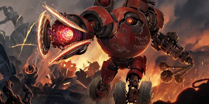 1332x850 Wallpaper fiction, the inscription, robot, art, wheel, sci-fi images