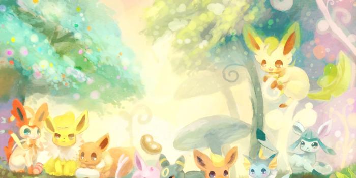 1500x1109 eevee espeon flareon ginger ale (huwahuwaryuo) glaceon jolteon