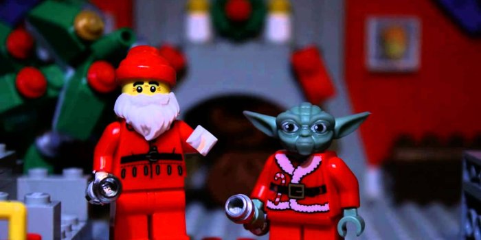 1280x720 Star Wars Christmas LEGO: Yoda VS Santa Stop Motion Animation