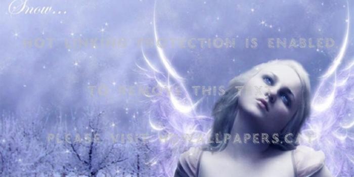 1024x768 winter time angel snow snowing nature