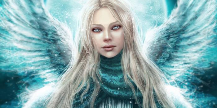 2560x1600 winter, girl, angel, wings, view – HD wallpaper desktop backgrounds