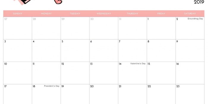 2048x1561 Cute February 2019 Calendar Floral Wallpaper Desk Images Free Download