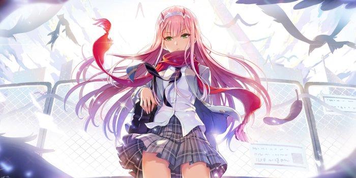 2560x1440 Download 2560x1440 wallpaper darling in the franxx, hot, anime girl