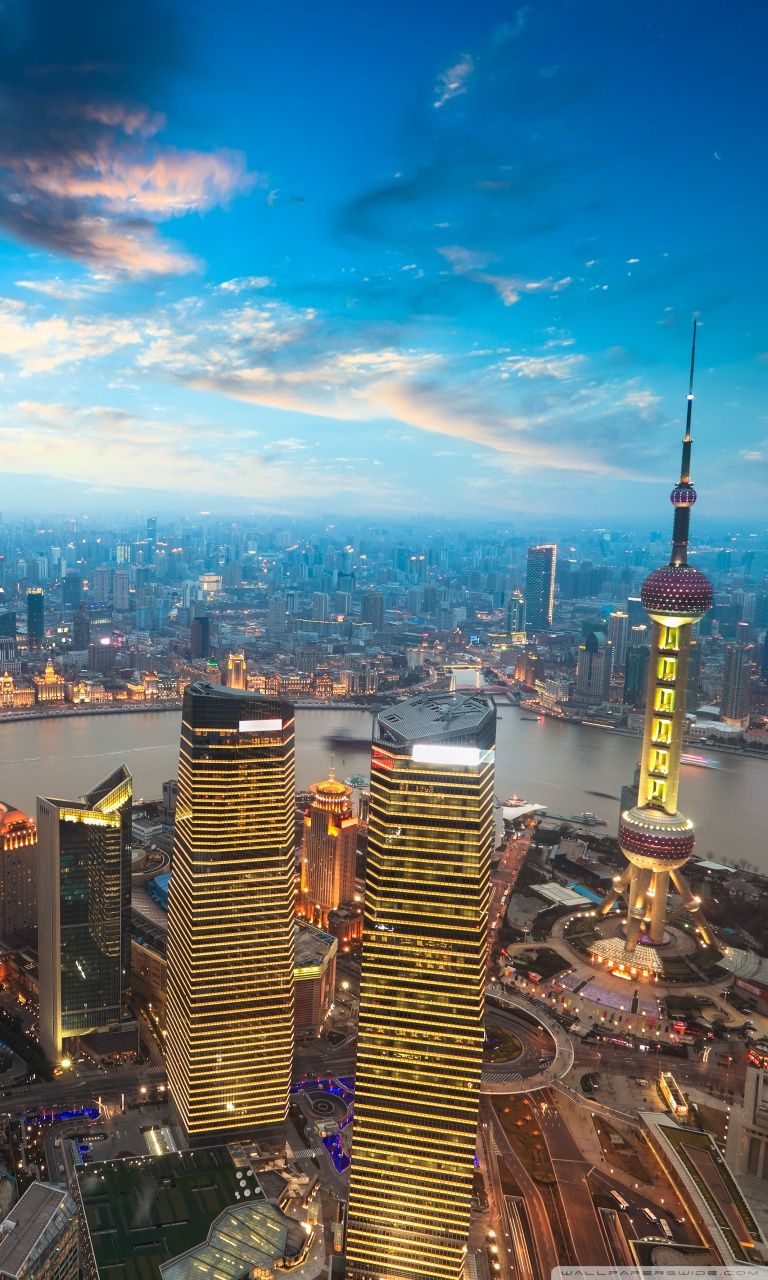 768x1280 Shanghai Sunset ❤ 4K HD Desktop Wallpaper for 4K Ultra HD TV • Wide