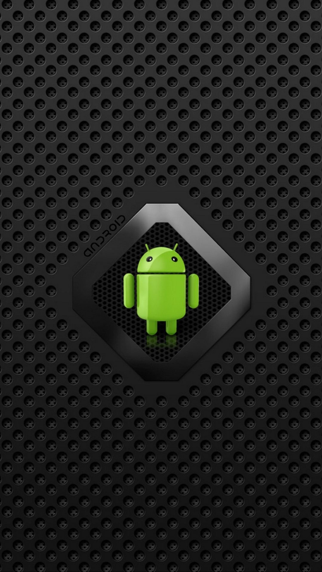 1080x1920 Android Robot Logo Carbon Dots Pattern Android Wallpaper free download
