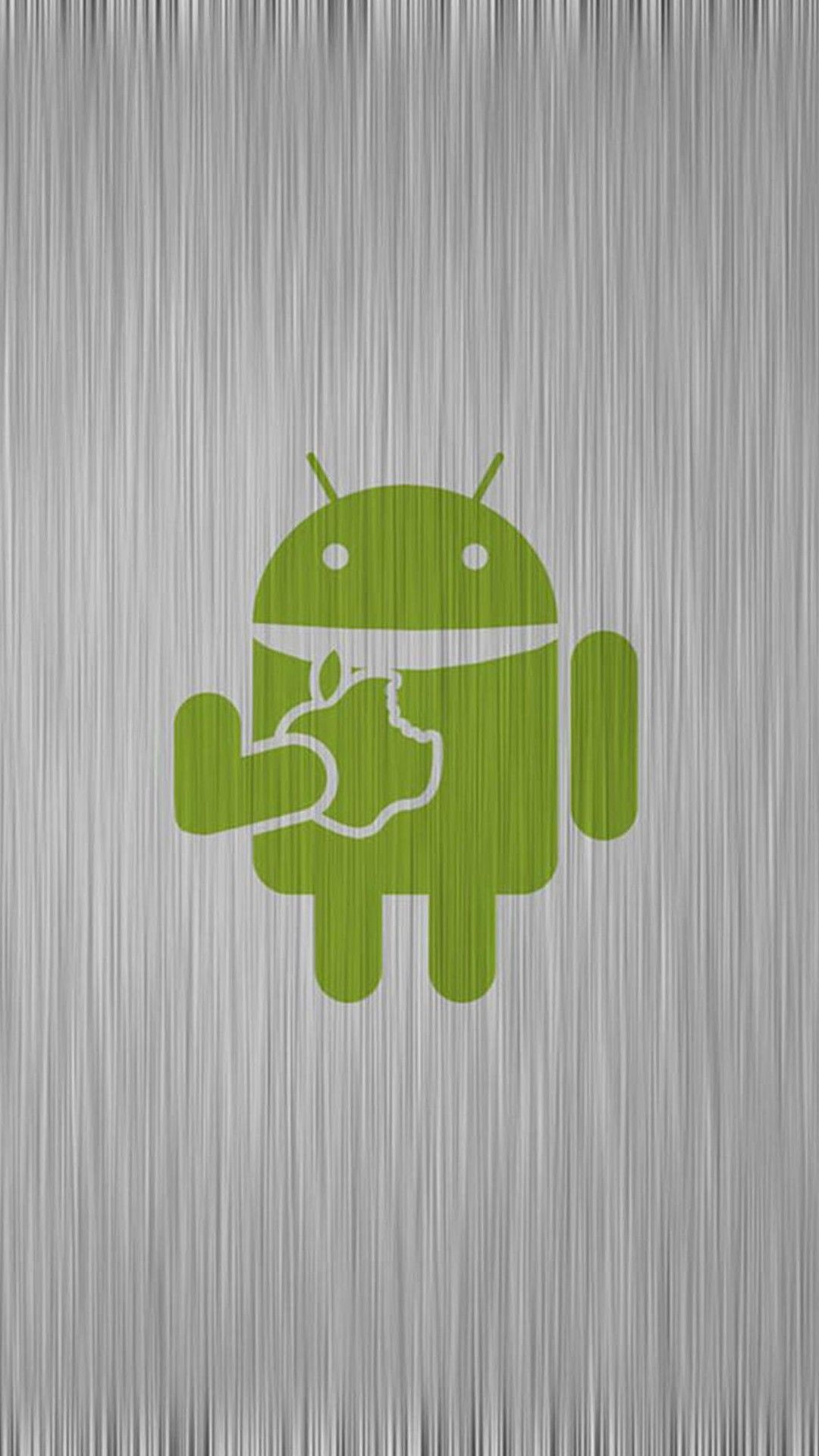 1080x1920 Android Robot Eating Apple Logo Android Wallpaper free download