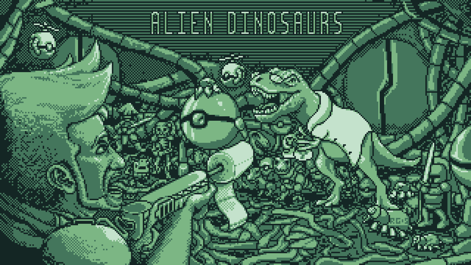 1920x1080 Logo/wallpaper image - Alien Dinosaurs - Indie DB