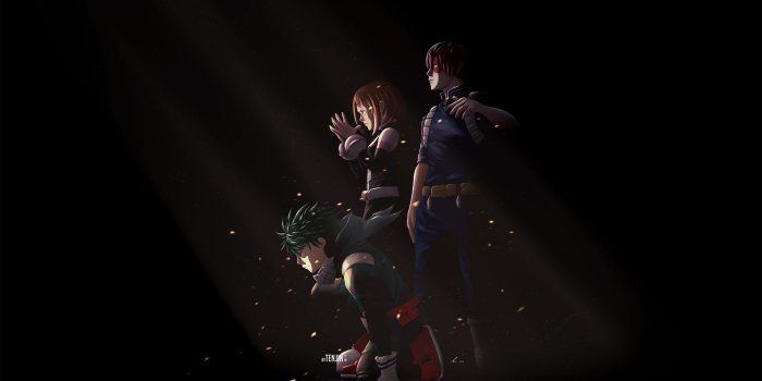2560x1440 2560x1440 Uraraka Deku Shouto Todoroki My Hero Academia 1440P