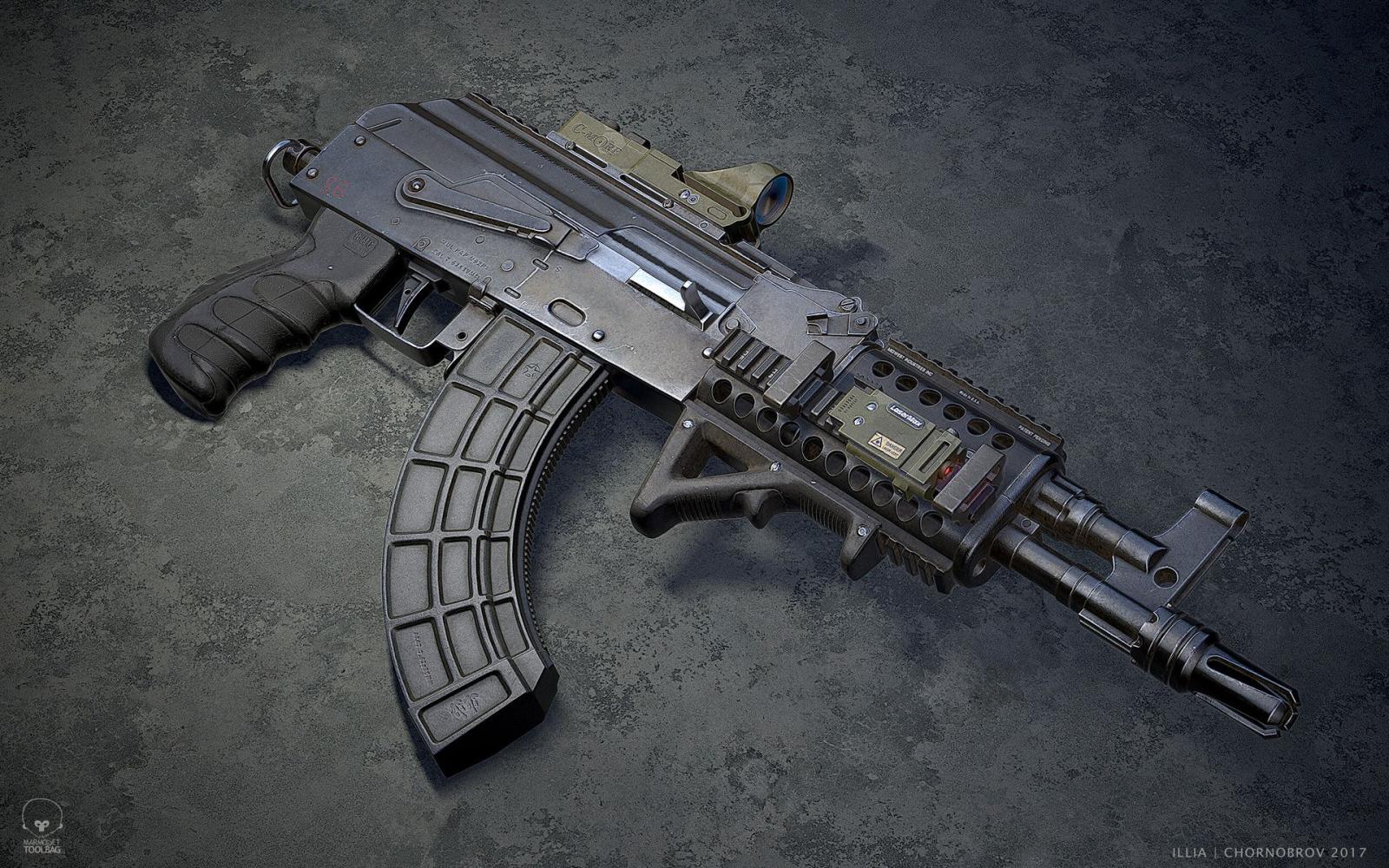 1920x1200 ArtStation - AK-47 Draco Custom, Ilya Chernobrov