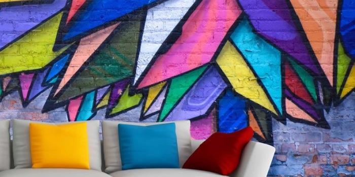 794x1060 Removable Wallpaper Mural Peel & Stick Colorful Graffiti Street Self  Adhesive Wallpaper