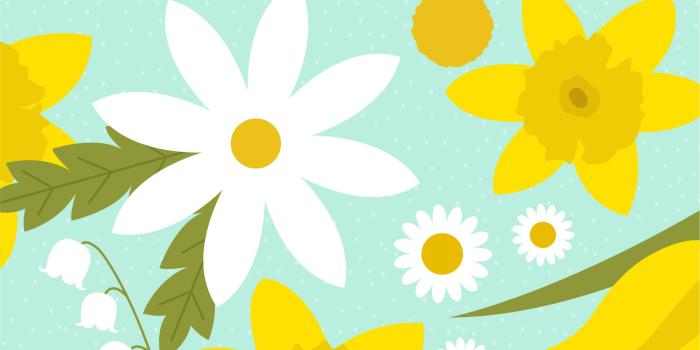 2345x5076 March 2018 Spring Flower Calendar Wallpaper - Sarah Hearts