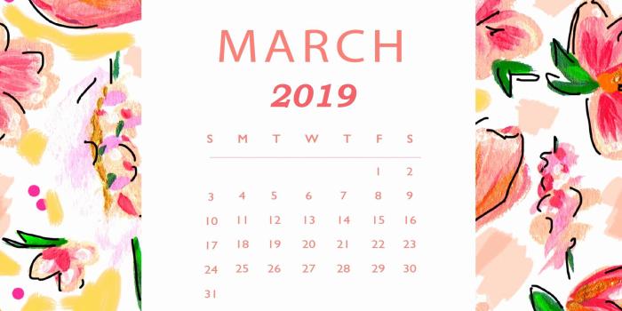 1856x1933 March 2019 Calendar Wallpapers