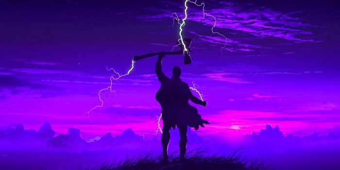 2560x1440 Avengers: Endgame Thor Stormbreaker Minimalist 4K Wallpaper #58