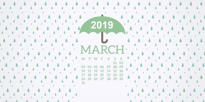 1920x1080 March 2019 Calendar Wallpapers