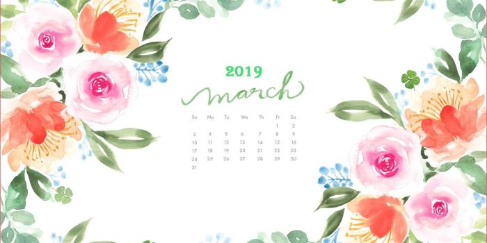 2016x1152 March 2019 Desktop Calendar Wallpaper March 2019 iPhone Screen Saver