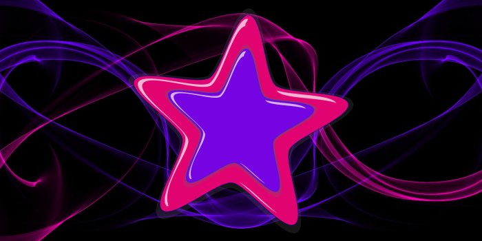2560x1440 Purple star with pink border - Barbaras HD Wallpapers