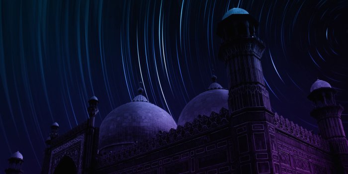 3000x1688 Badshahi Mosque Purple Star trail Wallpapers | HD Wallpapers | ID #25083
