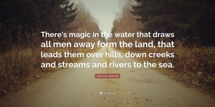 3840x2160 Herman Melville Quote: “There's magic in the water that draws all