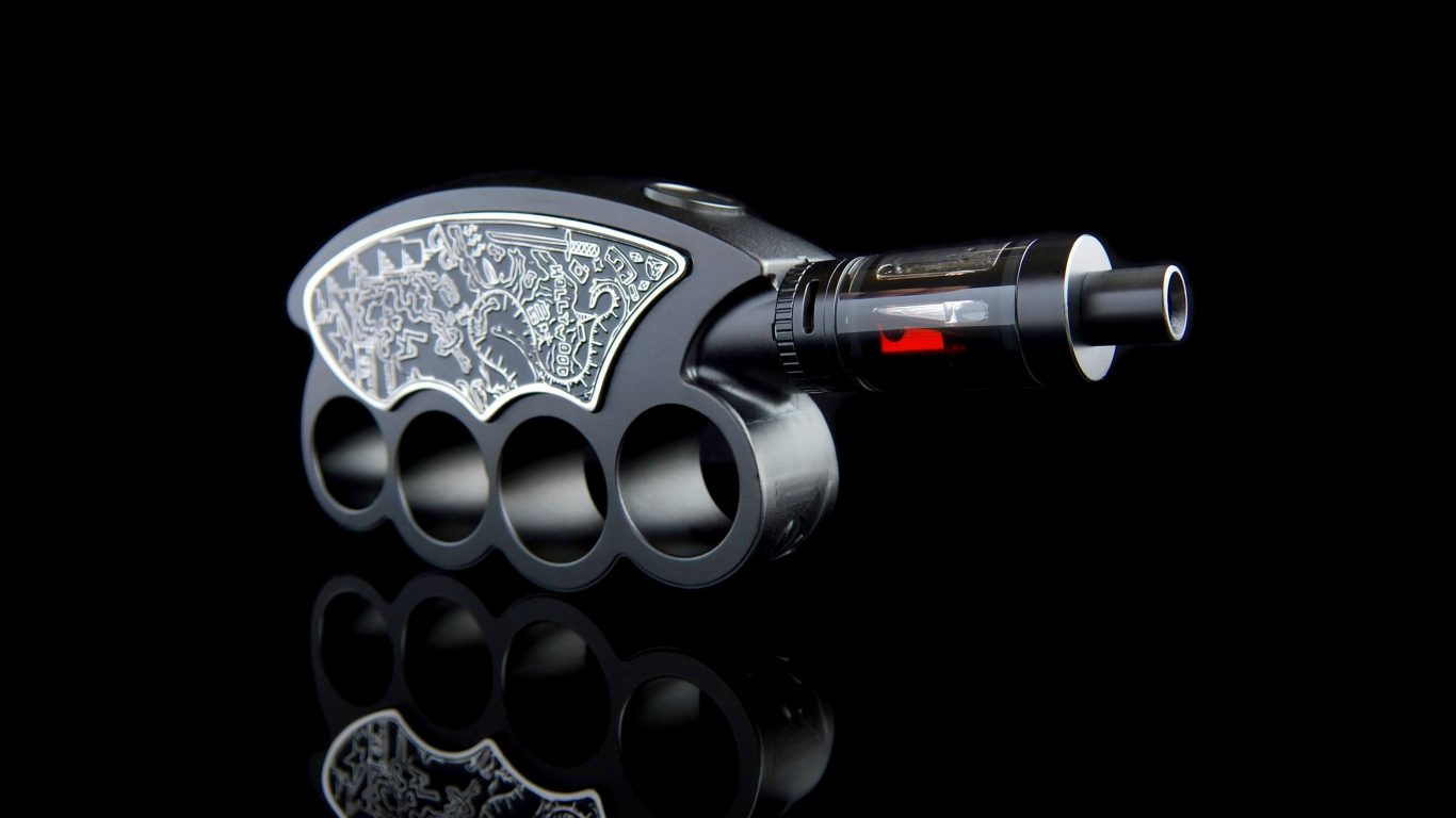 1366x768 HD Wallpaper Of A Vape With The Body Of A Brass Knuckles | PaperPull