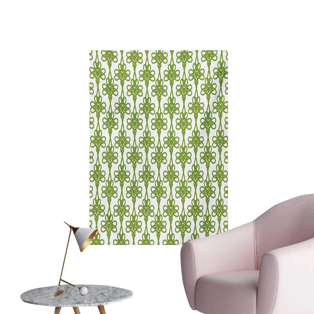 1000x1000 Amazon.com: Anzhutwelve Irish Wallpaper Entangled Clover Leaves
